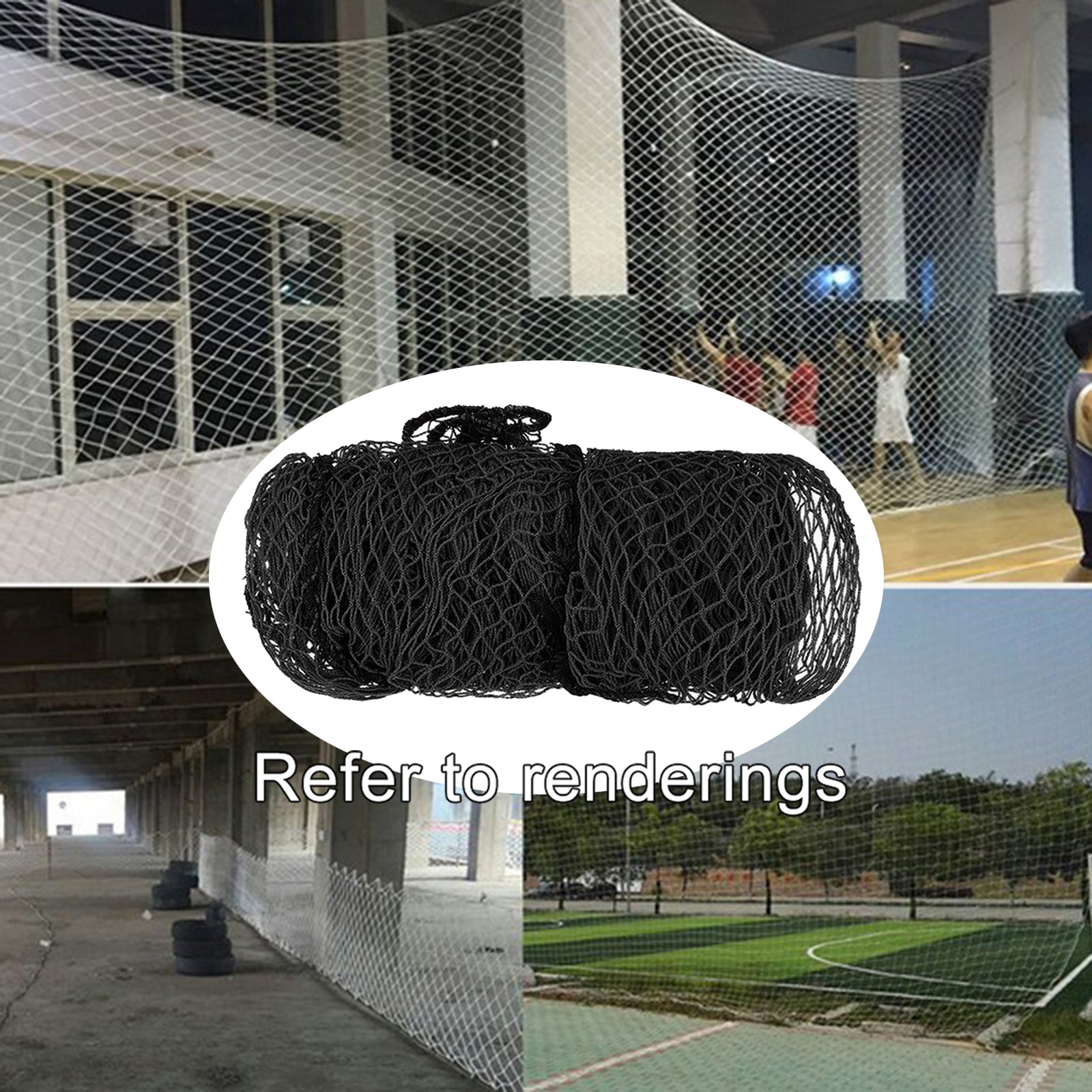 3.3Yard Golf Practice Hitting Net Cage Netting Golf Accessories indoor and outdoor Backyard Playground - White