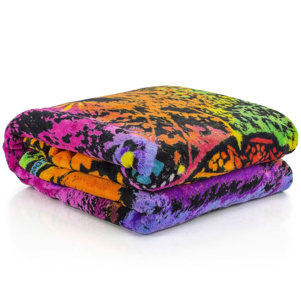 Mysterio Gaze Cat Super Soft Plush Fleece Throw Blanket by Dean Russo