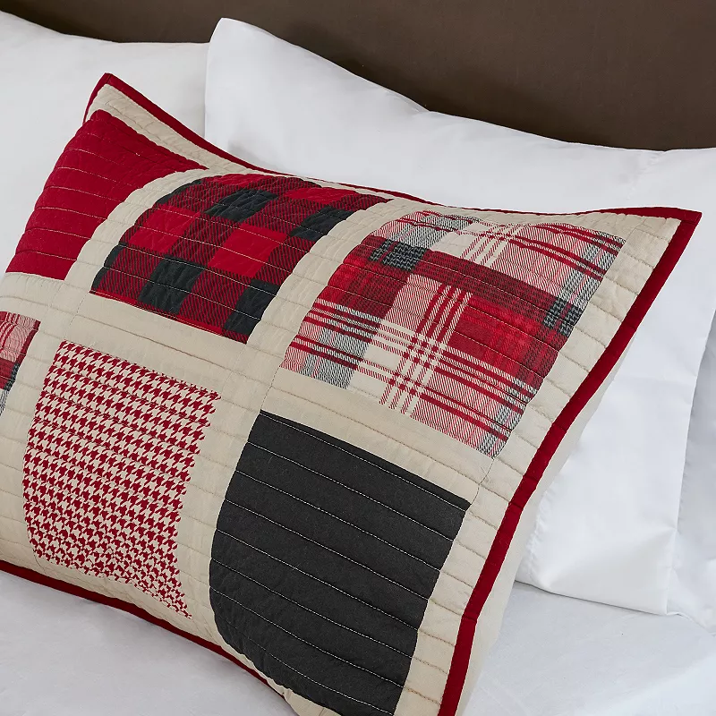 Woolrich 3-piece Huntington Plaid Cotton Quilt Set with Shams