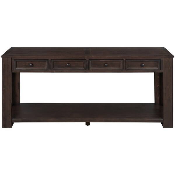 Console Table/Sofa Table with Storage Drawers and Bottom Shelf