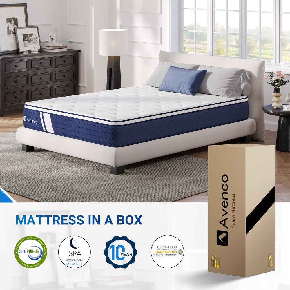 12 Inch Hybrid Mattress in a Box Gel Memory Foam and Pocket Spring