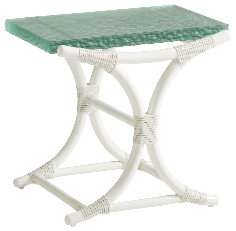 Dania Sea Glass End Table   Beach Style   Side Tables And End Tables   by Lexington Home Brands  Houzz