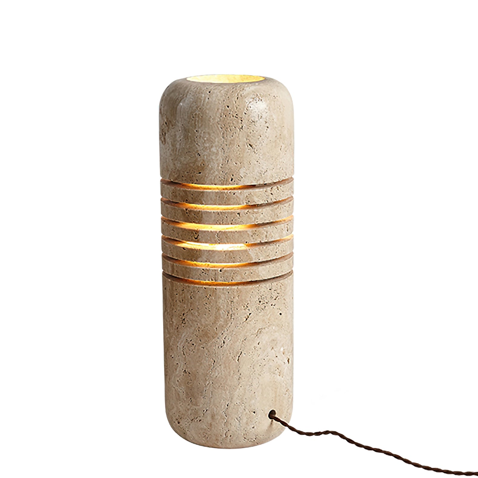 Big Stone Bucket Floor Lamp