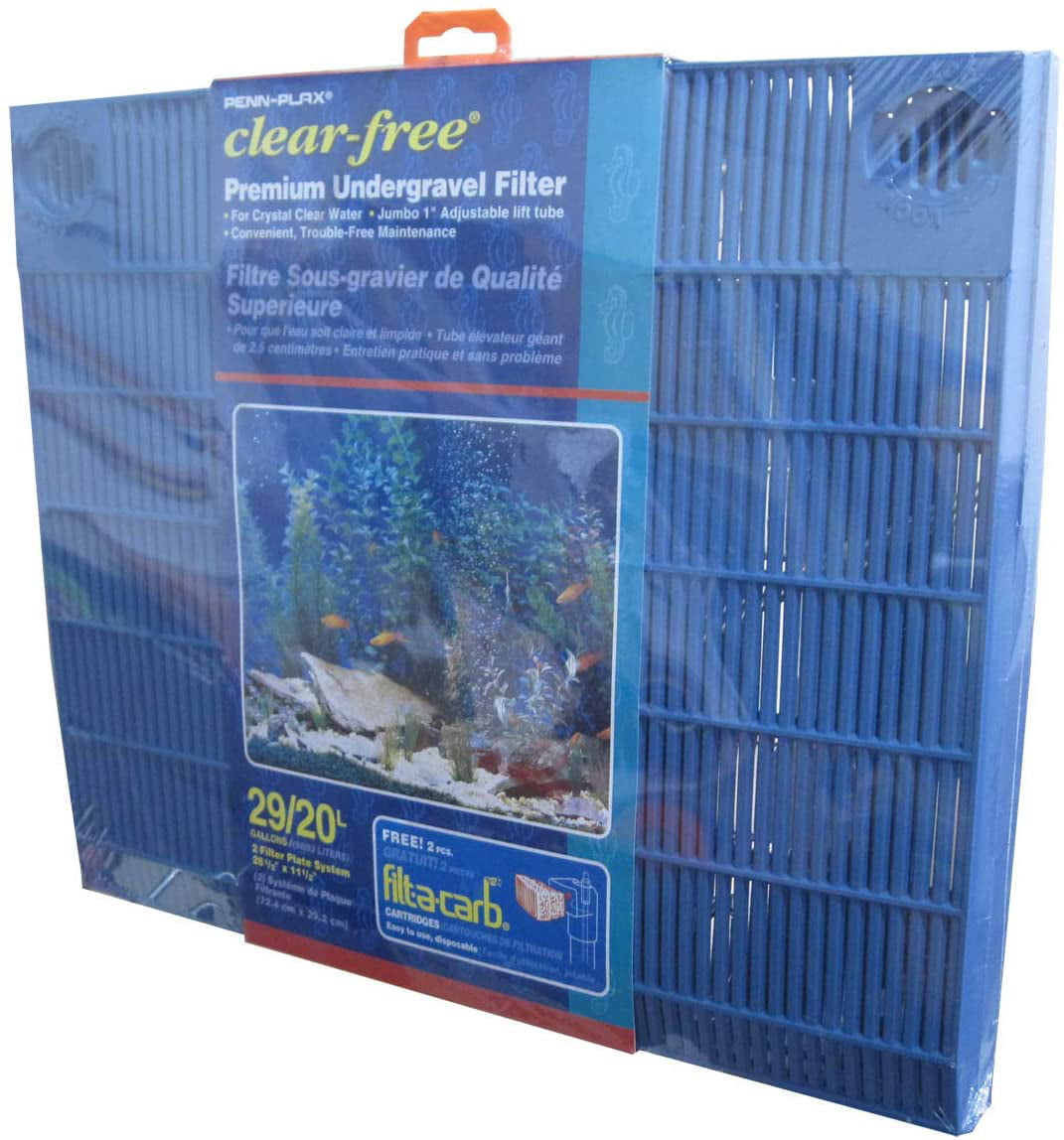 Penn-Plax Clear-Free Under Gravel Aquarium Filter – Suitable for 20 – 29 Gallon Tanks