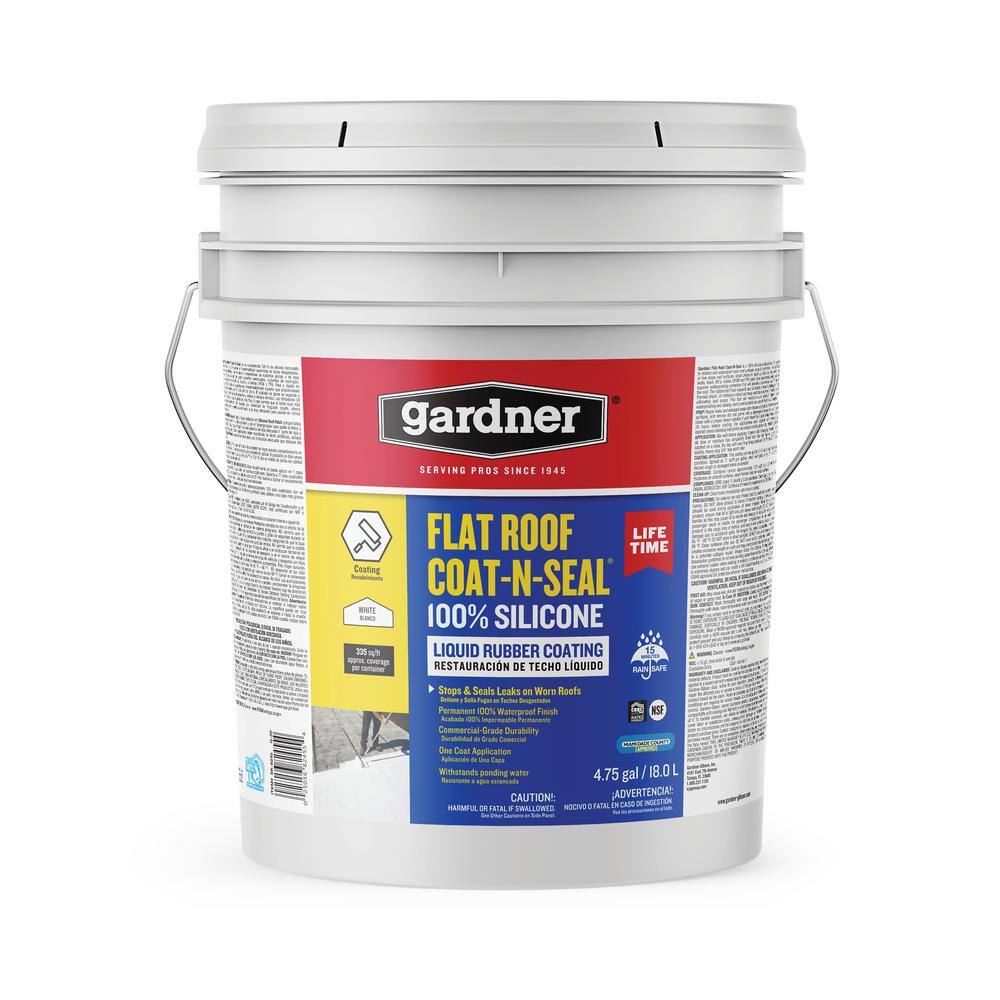 Gardner 4.75 Gal. Flat Roof Coat-n-Seal Liquid Rubber Coating SK-8245