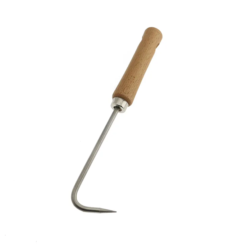 Hot Selling Stainless Steel Head Wooden Handle Hand Weeder Gardening Tools