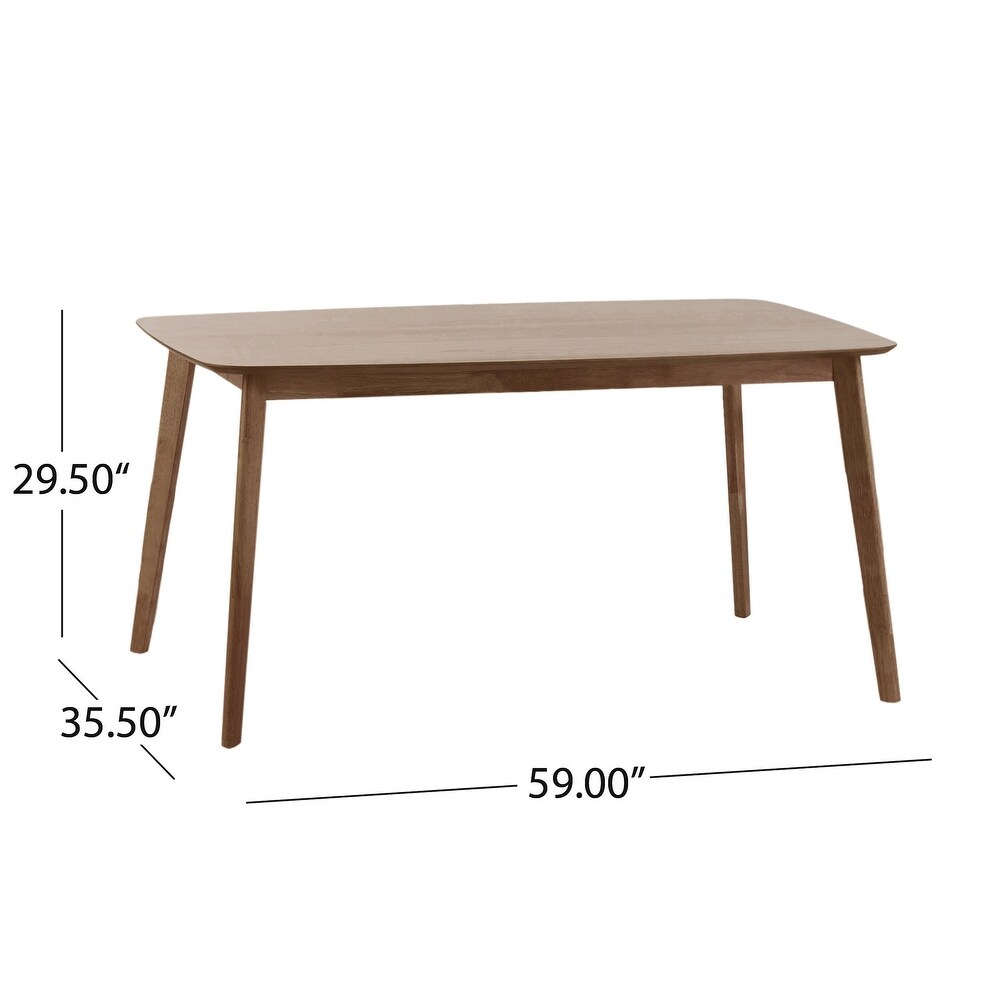 Nyala Natural Walnut Finish Wood Dining Table by Christopher Knight Home   N/A