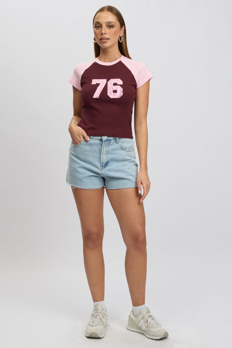 Red Graphic Tee Short Sleeve