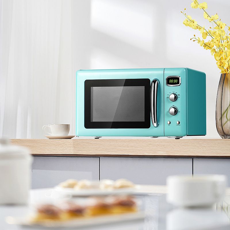 0.9 Cu.ft Retro Countertop Compact Microwave Oven