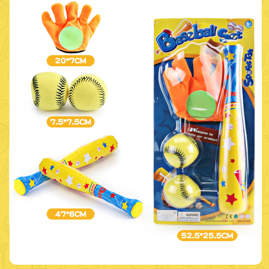 4pcs/set Baby Baseball Toys Set Soft Baseball Sport Toys Children Bat Gloves Ball Kit Kids School Game Playing Gift