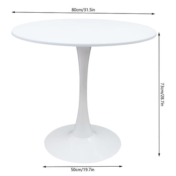 Side Table Round End Table Modern Home White Coffee Table - 31.5 * 28.7 * 19.7inch