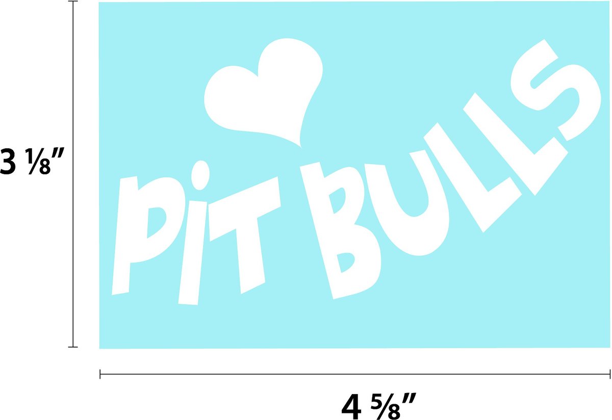 Imagine This Company Heart Pitbulls Car Window Decal