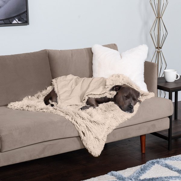 FurHaven Polyester Long Fur and Velvet Dog Blanket