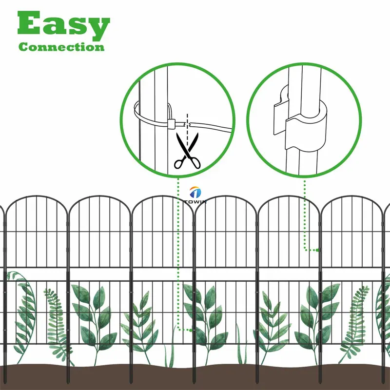 Small Garden Fence Laser Cut Garden Fence Pallet Metal Steel Curved Wire Panels Metal Coated Garden Fencing 3d Box ECO Friendly