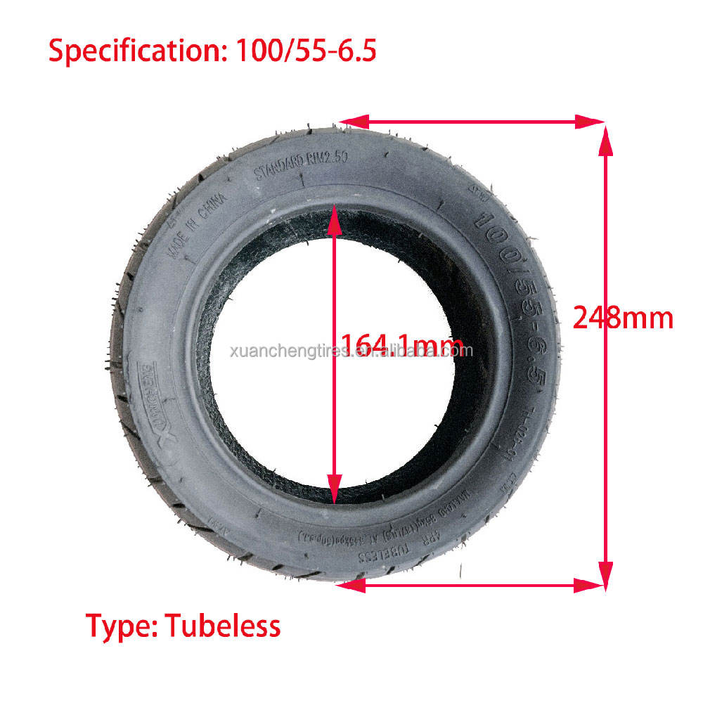 Xuancheng Fat Tire 100/55 6.5 Electric Scooter Tube Tire Spare Parts Durable Tire Manufacturer