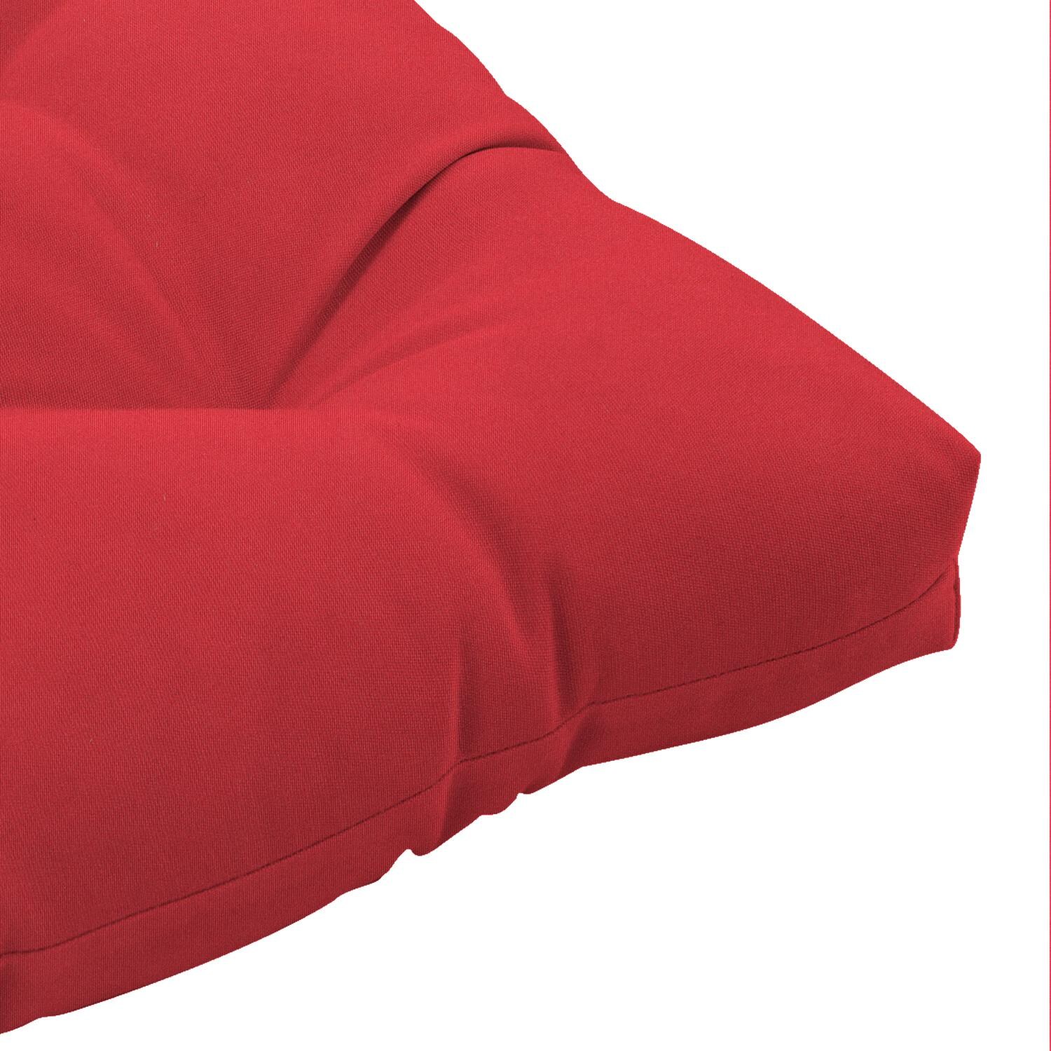 Sunbrella Canvas Jockey Red Medium Outdoor Replacement Seat Cushion By Signature