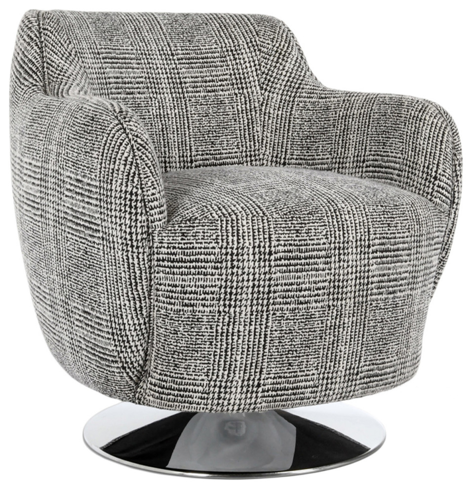 Layla Plaid Swivel Chair   Contemporary   Armchairs And Accent Chairs   by Design Mix Furniture  Houzz