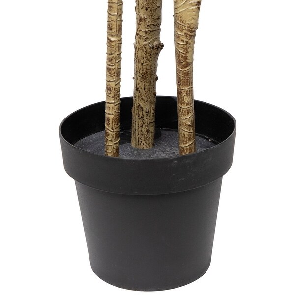 Green Artificial Dracaena Marginata Plant In Black Pot 5.5'