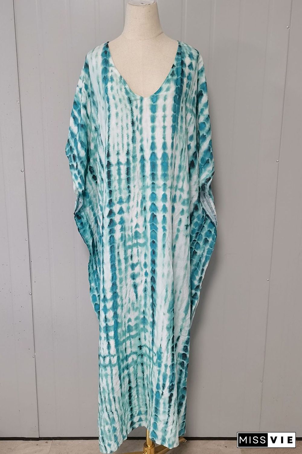 Tie Dye Print Beach Cover Up Kimono