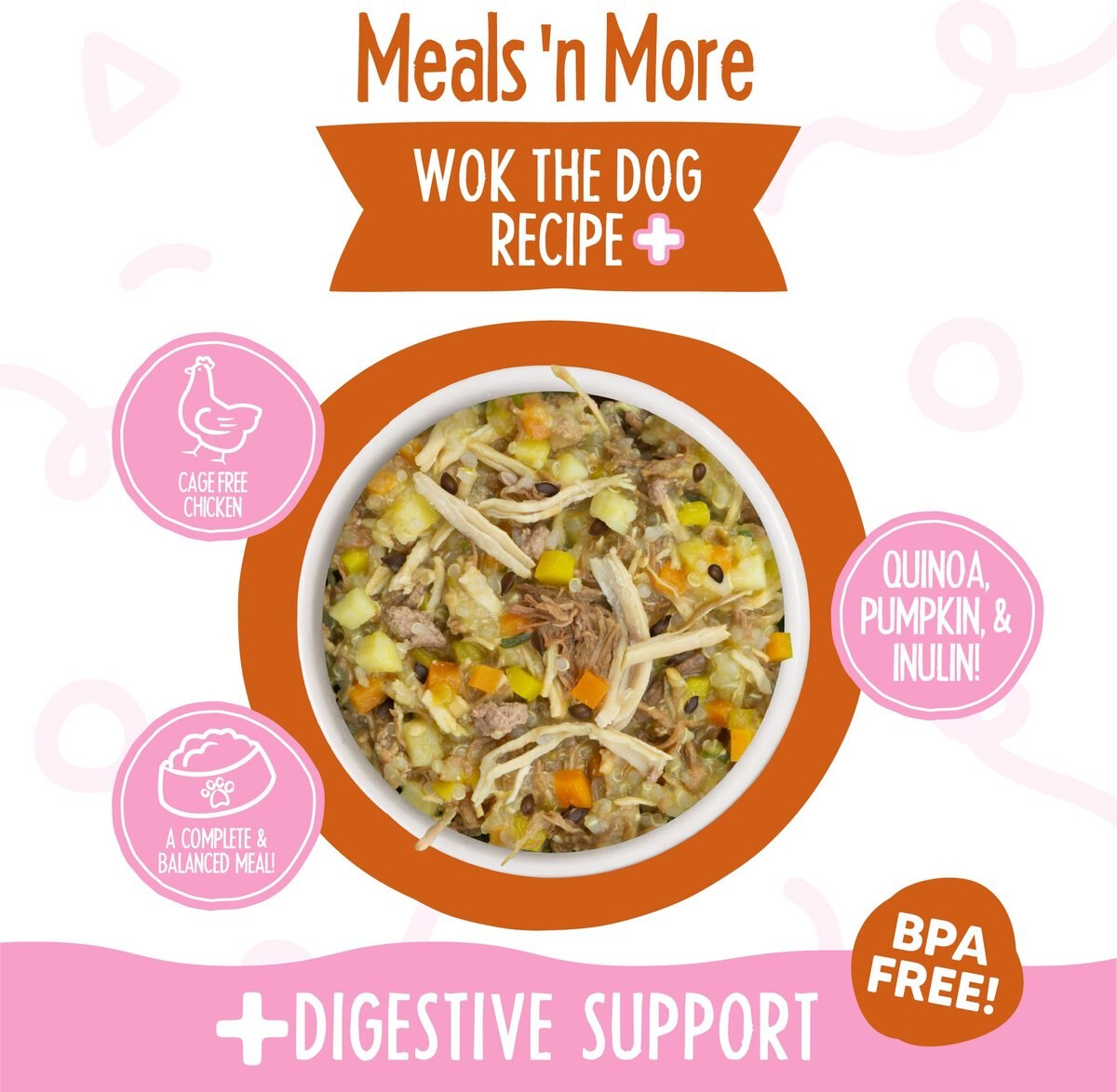 Weruva Classic Dog Meals 'n More Wok The Dog Recipe Plus Wet Dog Food， 3.5-oz cup， case of 12