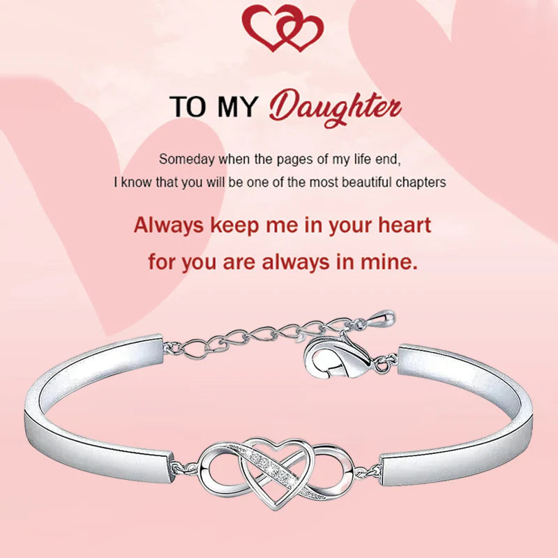 Always Remember I Love You Forever Love Heart Bracelet