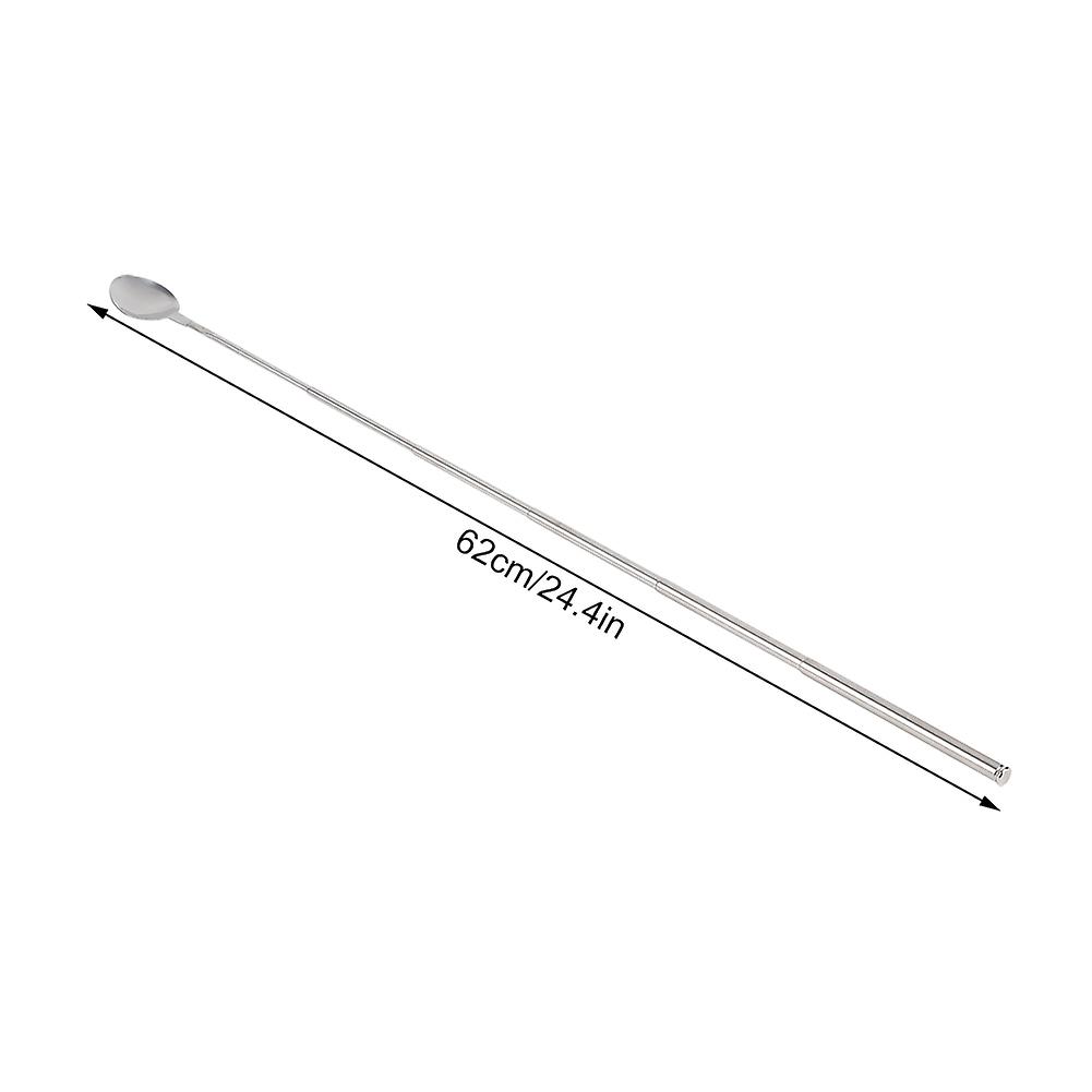 Stainless Steel 62cm Long Telescopic Stirring Spoon Stretchable For Barbecue Tableware Supplies