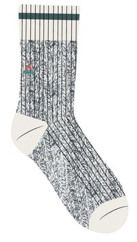 Organic Mid-weight Rib Socks - Grey Marl