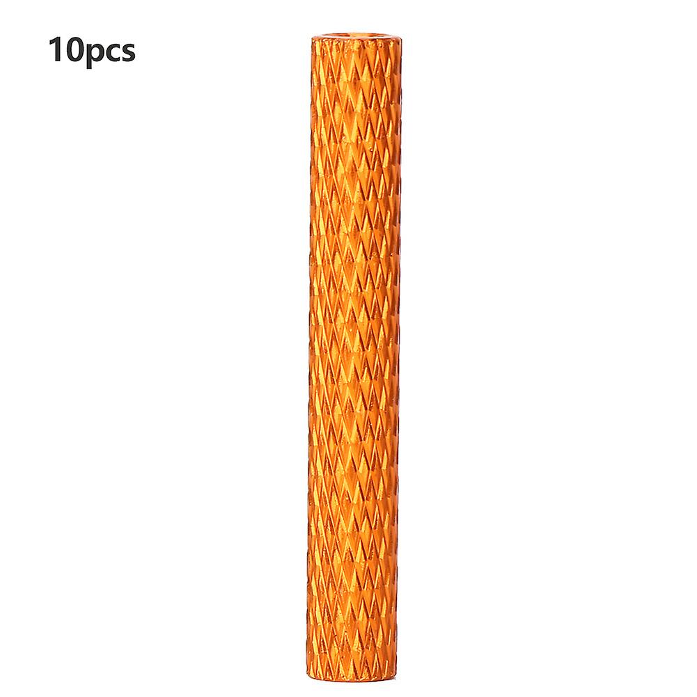 10 Pcs Standoff  M3x35mm Anodized Aluminum Alloy Internal Thread Column Spacerorange