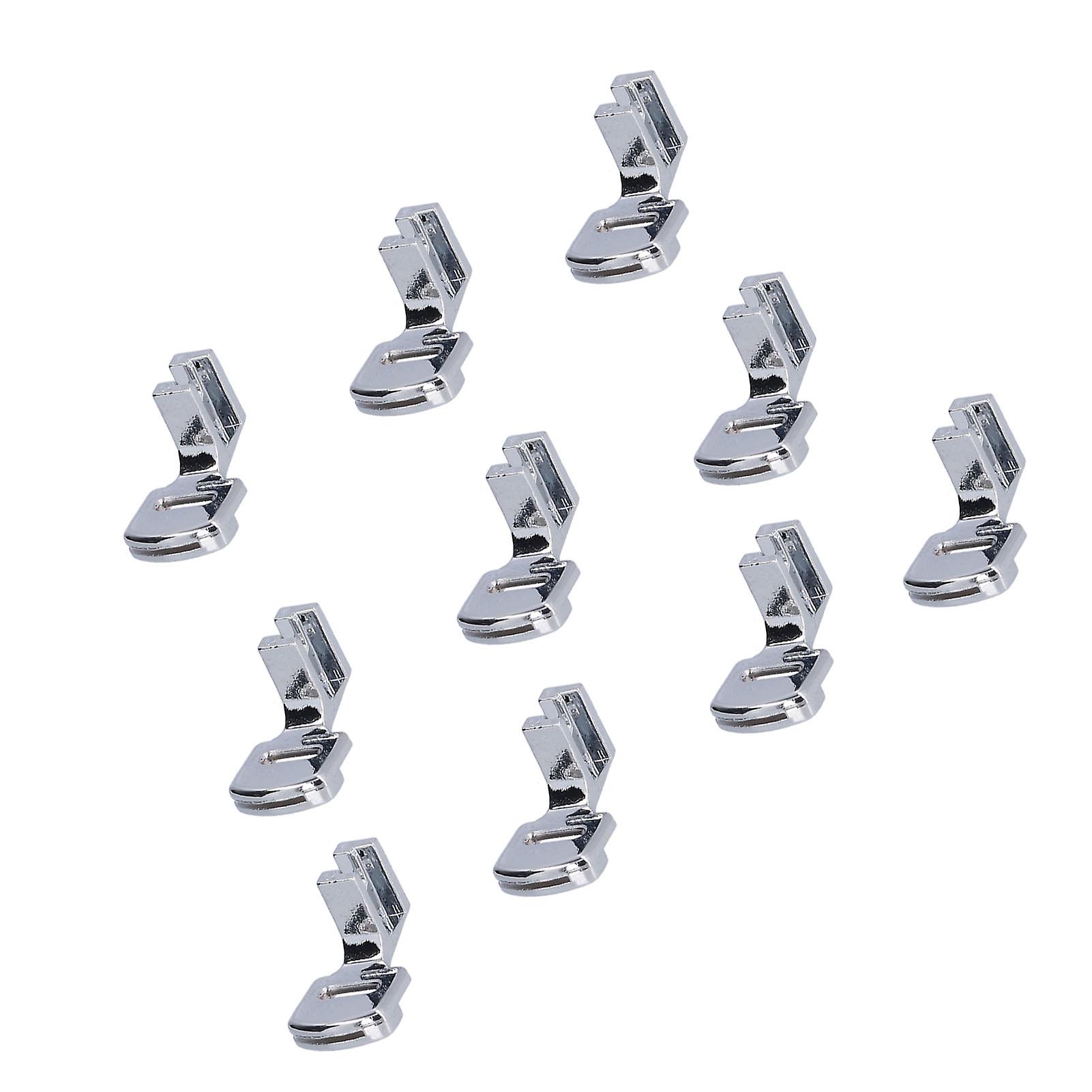 10pcs Gathering Foot Lightweight Portable Antirust Durable Stainless Steel Shirring Gathering Presser Foot