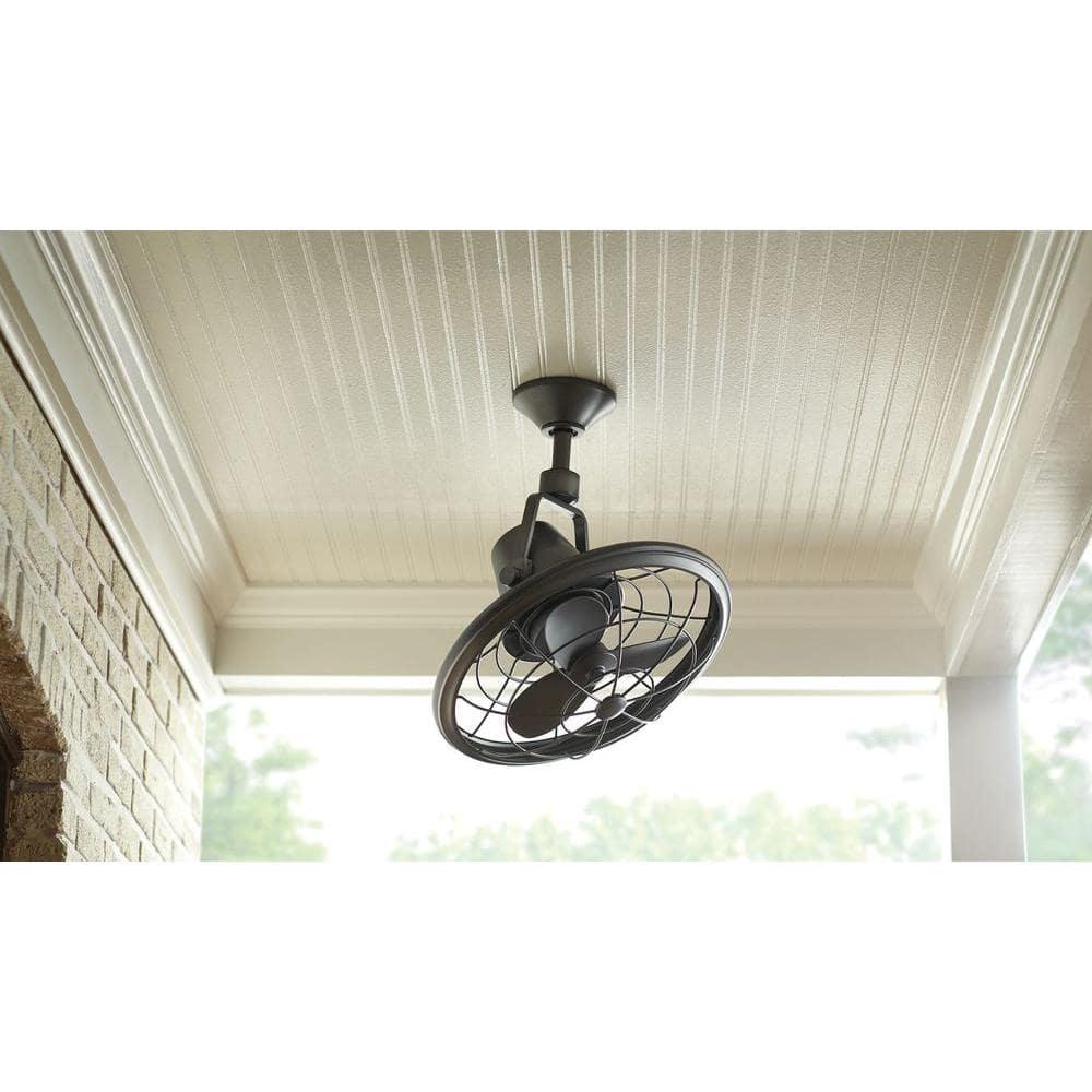 Home Decorators Collection Bentley II 18 in IndoorOutdoor Tarnished Bronze Oscillating Ceiling Fan with Wall Control