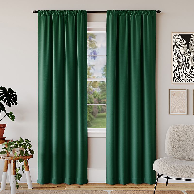 Sun Zero Rianna Theater Grade Extreme 100% Blackout Rod Pocket Single Curtain Panel