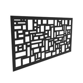 Barrette Outdoor Living 2 ft. x 4 ft. Slate Black Polypropylene Decorative Screen Panel 73050082