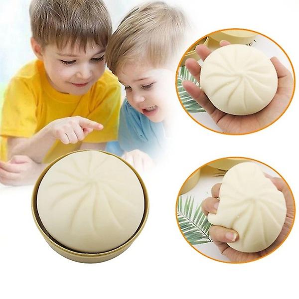 8.5cm Funny Steamed Stuffed Bun With Simulation Steamer Soft Decompress Anti Stress Relief Squeeze Toy For Adults Kids