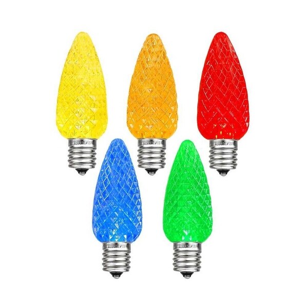 25 Pack C9 LED Outdoor Christmas Replacement Bulbs，C9/E17 Base