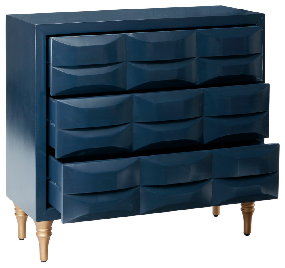 Madison Park Rubrix 3 Drawer Chest   Traditional   Accent Chests And Cabinets   by Olliix  Houzz