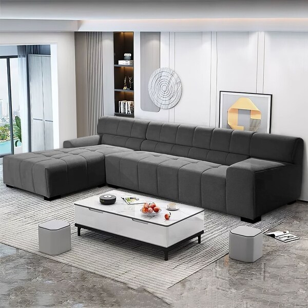 Williamspace Modern Upholstered Sectional Sofa L-shape With Chaise Living Room