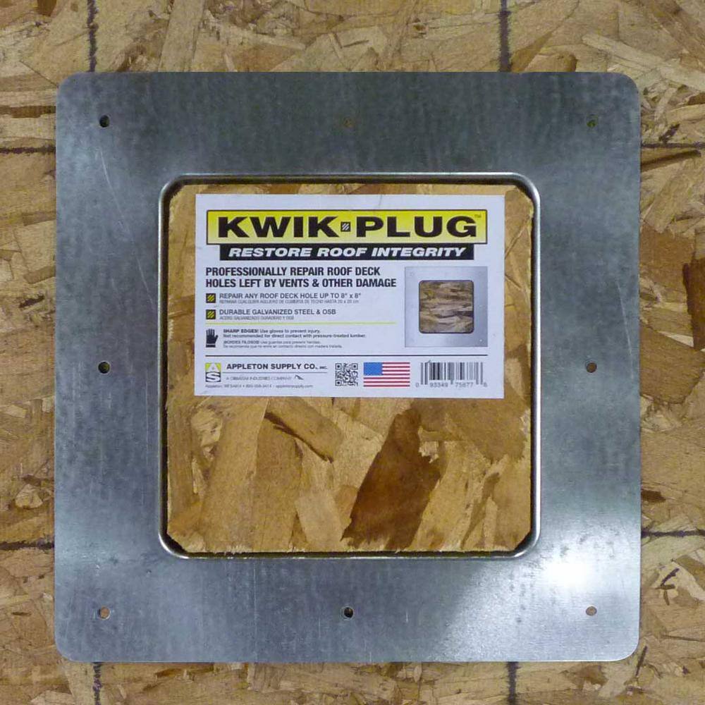 Gibraltar Building Products 12 in. x 12 in. Kwik-Plug Roof Repair Patch (12-Pack) KWIKPLUG12