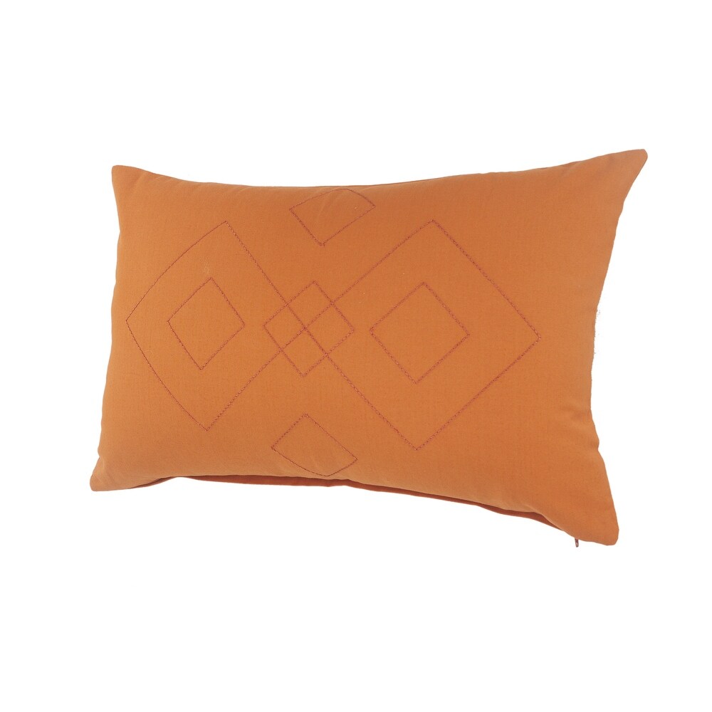 LR Home Minimal Embroidered Amber Throw Pillow