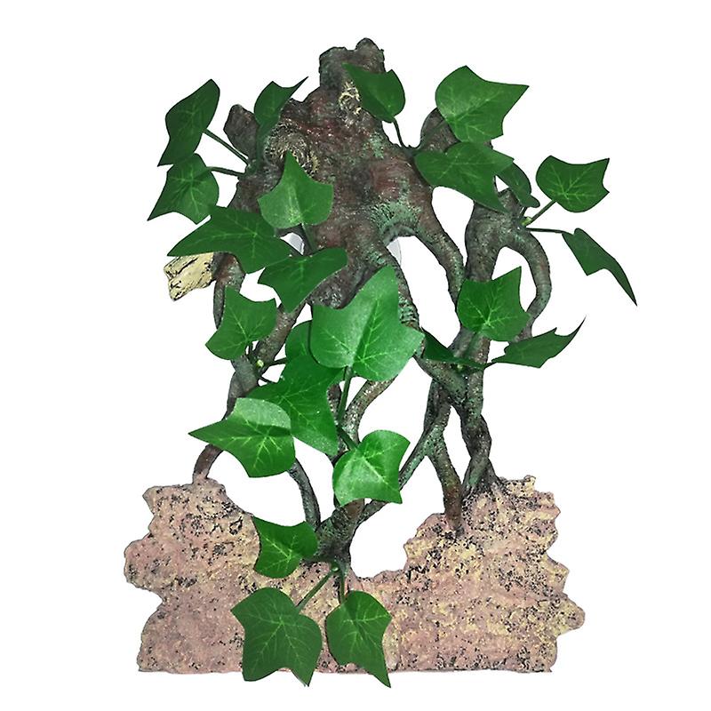 Reptile Terrarium Climb Corner Tree Branch Rock Background Decoration With Suction Cup For Amphibian Lizard Snake Gecko Bearded Dragon Cage Tank Habit