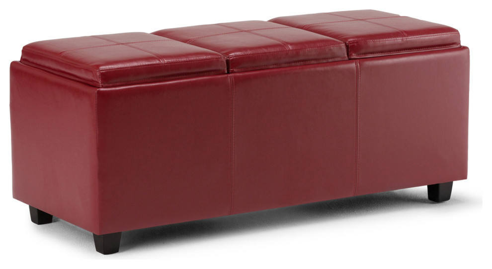 Avalon 42 quotContemporary Storage Ottoman   Contemporary   Footstools And Ottomans   by Simpli Home Ltd.  Houzz