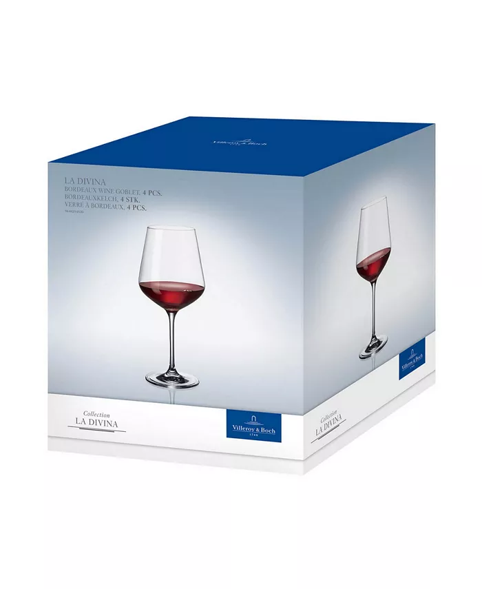 Villeroy and Boch La Divina Bordeaux Glass Set of 4