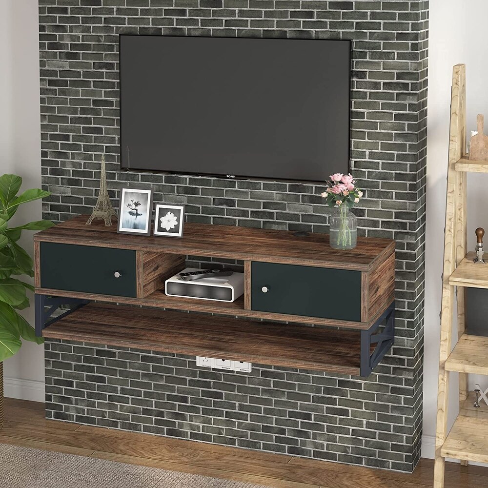 Floating TV Stand  3 Tier Wall Mounted Media Console TV Shelf   11.81\