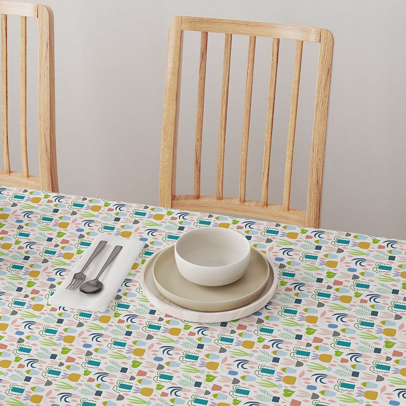 Square Tablecloth， 100% Polyester， 70x70， Houseplant Collection