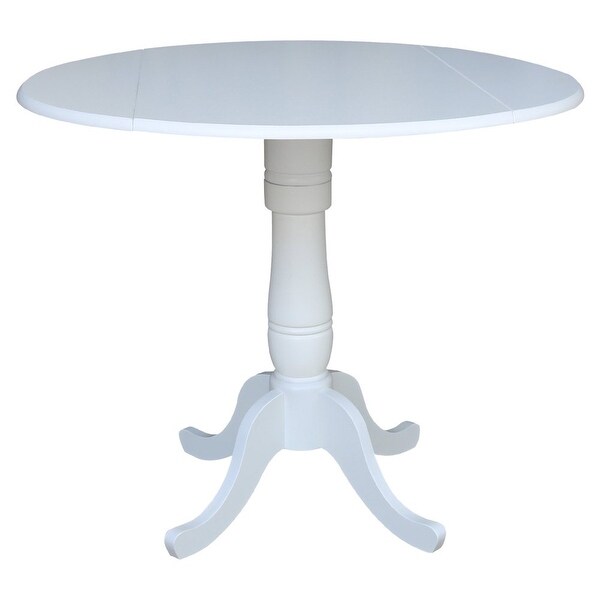 42 in. Round Dual Drop Leaf Dining Table