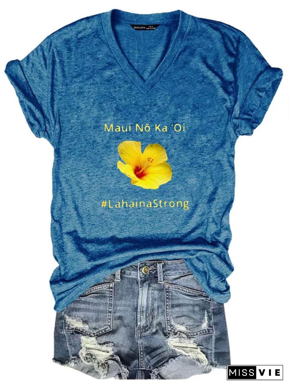 Women's Lahaina Strong V Neck T-Shirt