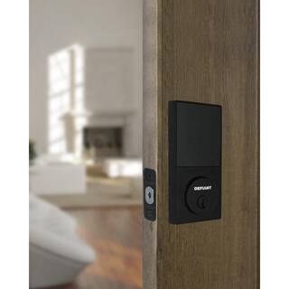 Defiant Slim Matte Black Electronic Touchpad Deadbolt 32GZ4X9D01BB