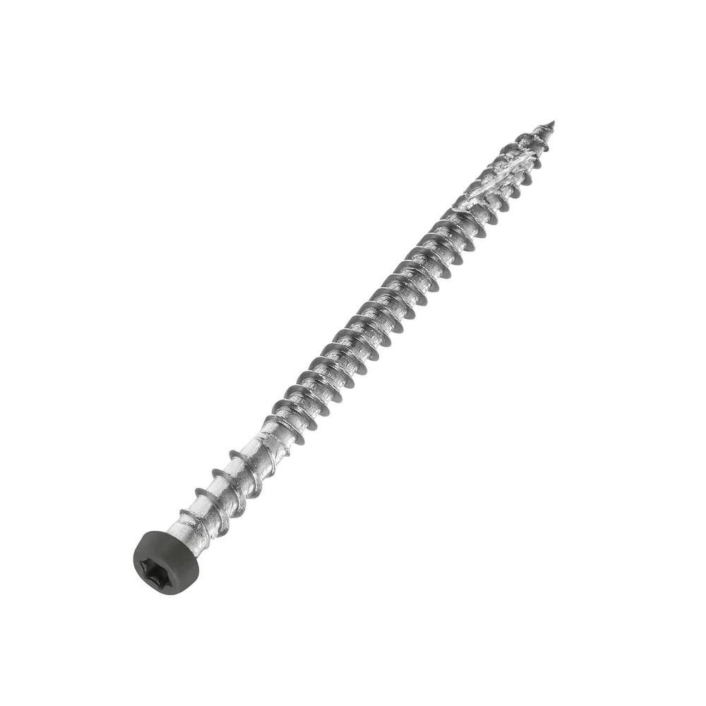 NewTechWood #10 x 2-12 in. Stainless Steel Star Drive Flat Undercut Composite Deck Screw Hawaiian in Charcoal (100-Pack) CH-100-SS-SC