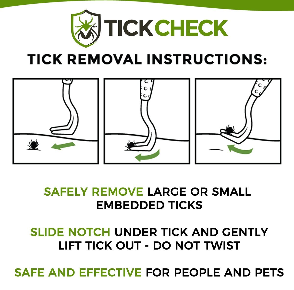 TickCheck Tick Remover Value， 3-pack