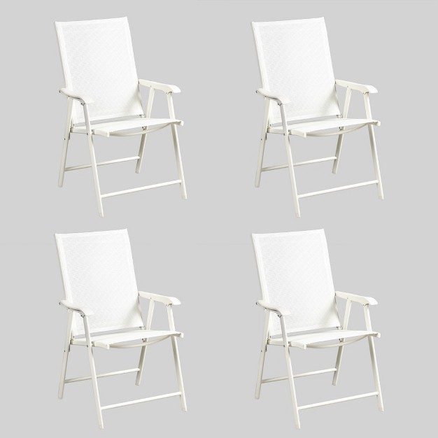 Aoodor Folding Patio Chairs Set Of 4 Ideal For Patio And Outdoor Use