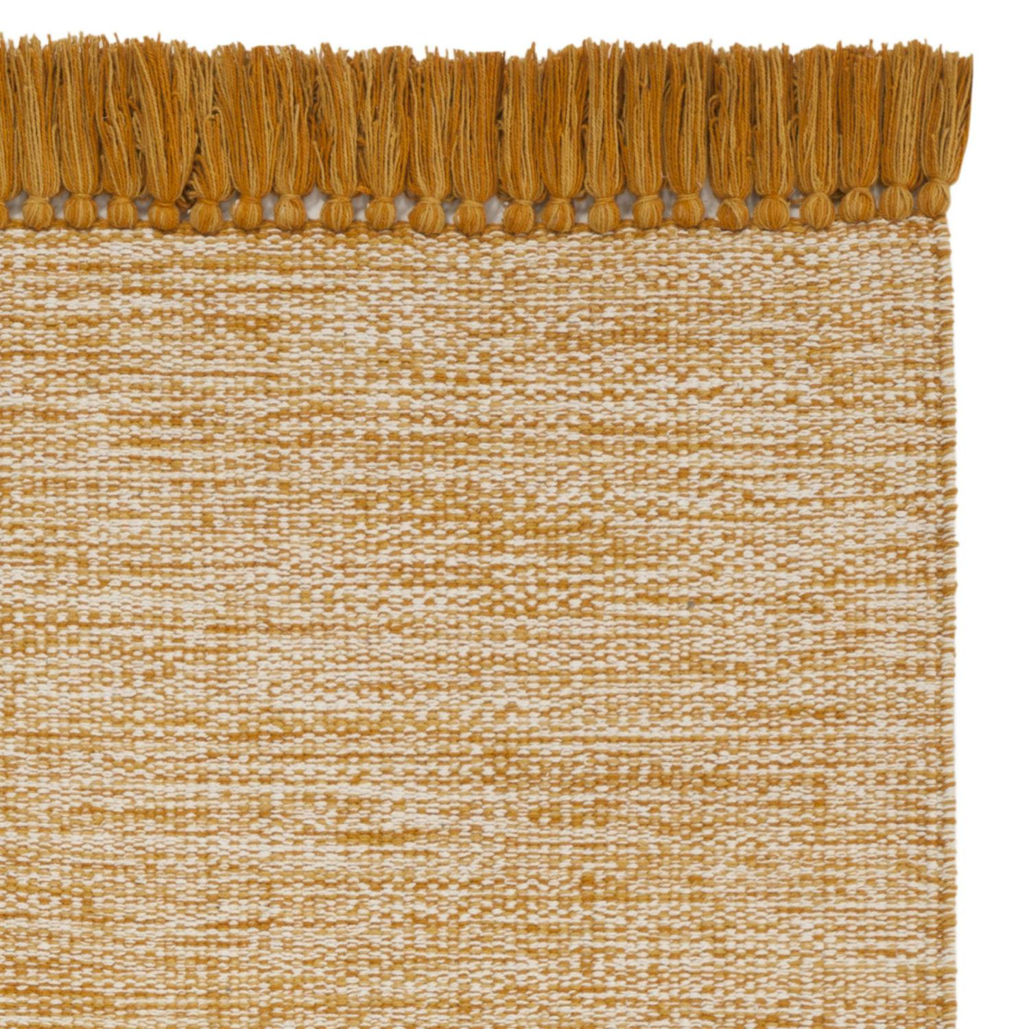 SAFAVIEH Montauk Justin Solid Braided Cotton Runner Rug， Gold， 23 x 7and#8242;